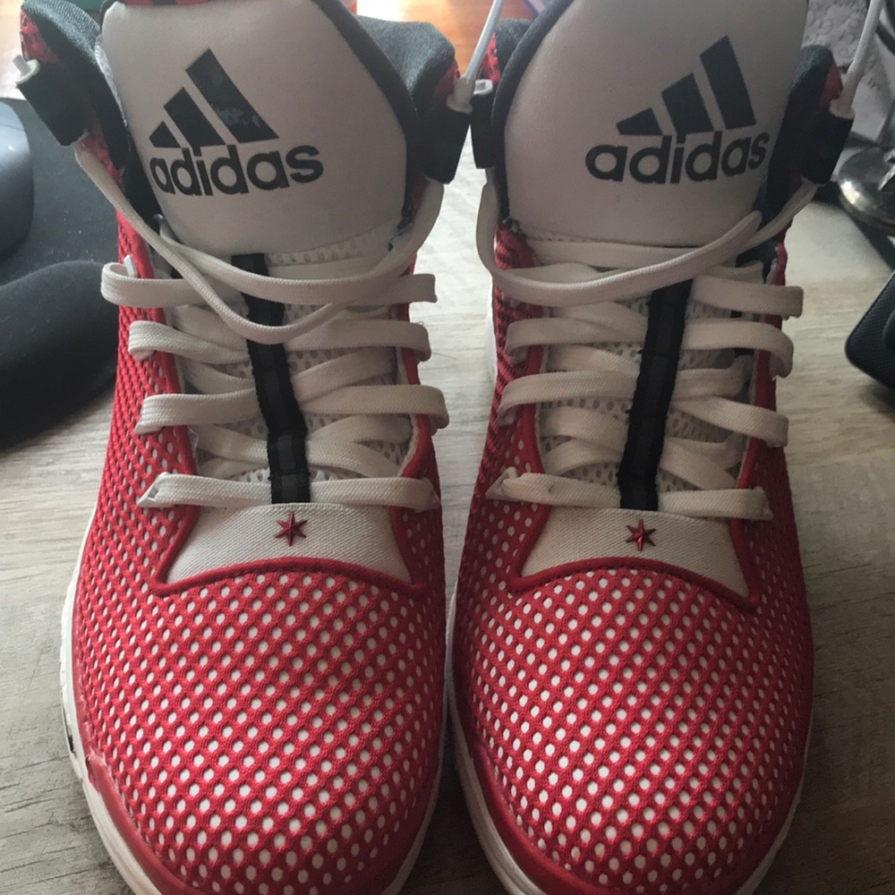 Addidas basketball shoes.